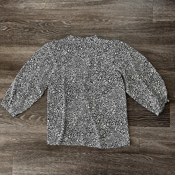 Show Me Your‎ Mumu Leopard Print Puff Sleeve Button Front Blouse - Picture 7 of 10